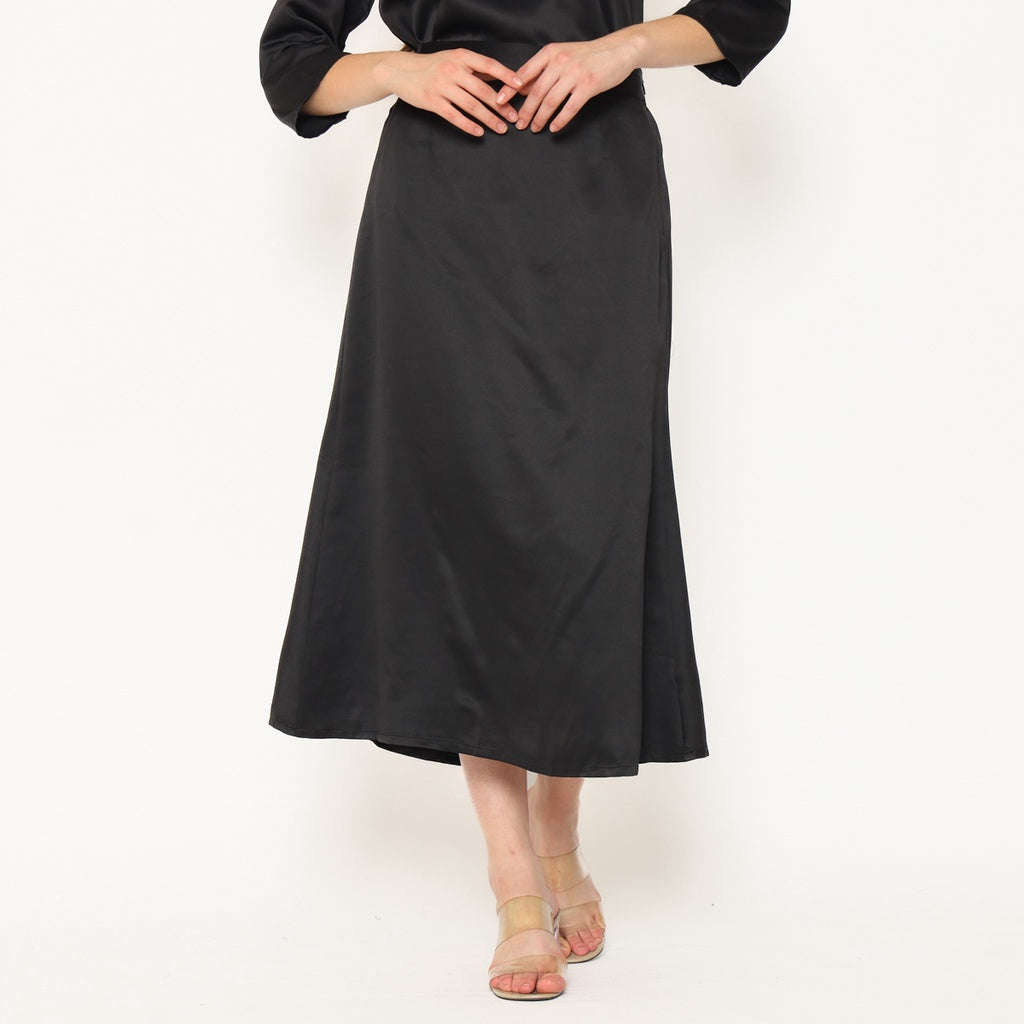 Rodeo - Rok Wanita - Achiera Long Skirt - Black