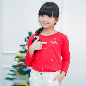 Tshirt/ Kaos Anak Perempuan Red/ Rodeo Junior Girl Star Light