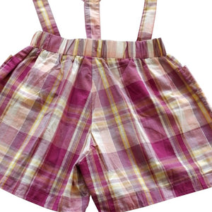 Overall Anak Perempuan Kotak Yarn Dyed