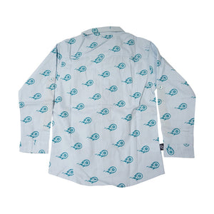 Shirt / Kemeja Panjang Anak Laki Laki Blue / Biru Full Print Rodeo Junior