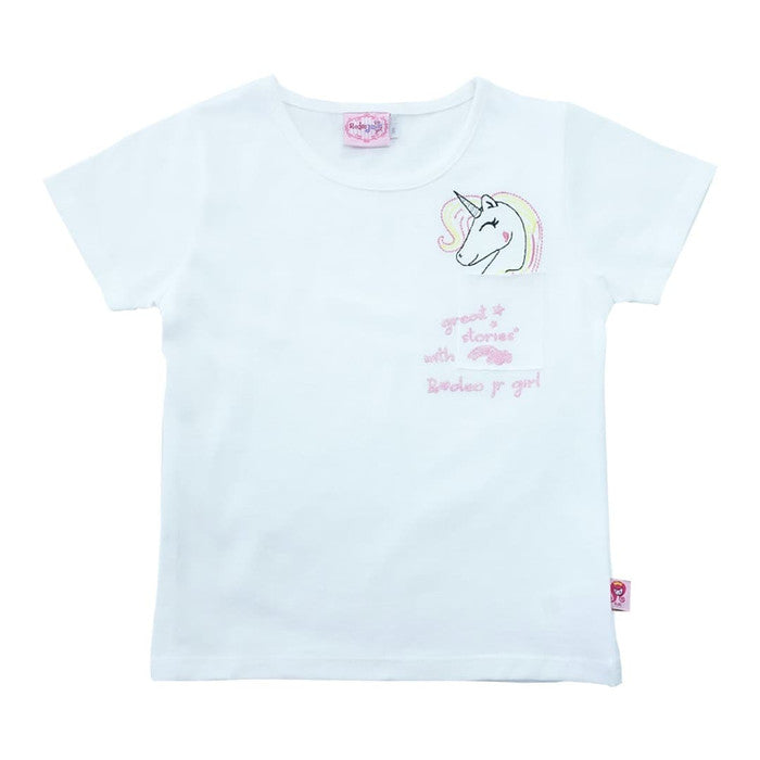 T-shirt / Kaos Anak Perempuan / Rodeo Junior Girl / White / Print