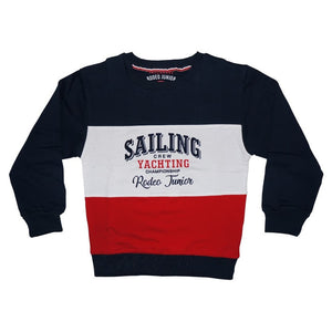 Sweater Anak Laki / Rodeo Junior / Red-White-Navy Combo / Terry Print