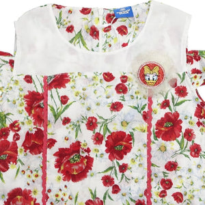 Blouse Anak Perempuan Red Flower Printed