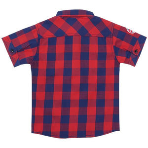 Shirt / Kemeja Anak Laki / Rodeo Junior / Red-Blue / Yarn Dyed Cotton