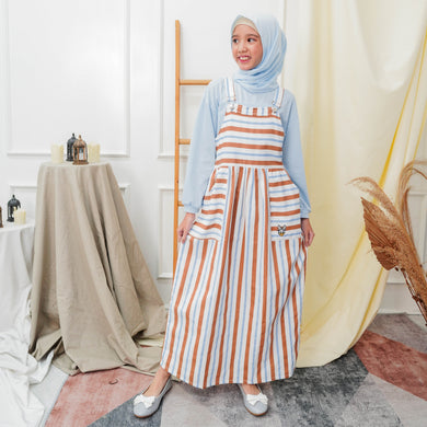 Maxi Qverall/ Overal Dress Panjang Blue/ Daisy Girls Day Out