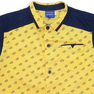 Shirt / Kemeja Anak Laki / Rodeo Junior / Yellow / Full Print Cotton