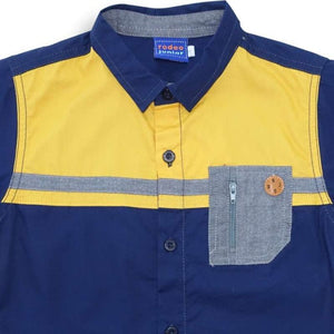 Shirt / Kemeja Anak Laki / Rodeo Junior /  Navy-Orange / Cotton