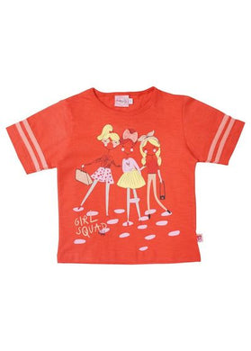 T-shirt / Kaos Anak Perempuan / Rodeo Junior Girl / Red / Print