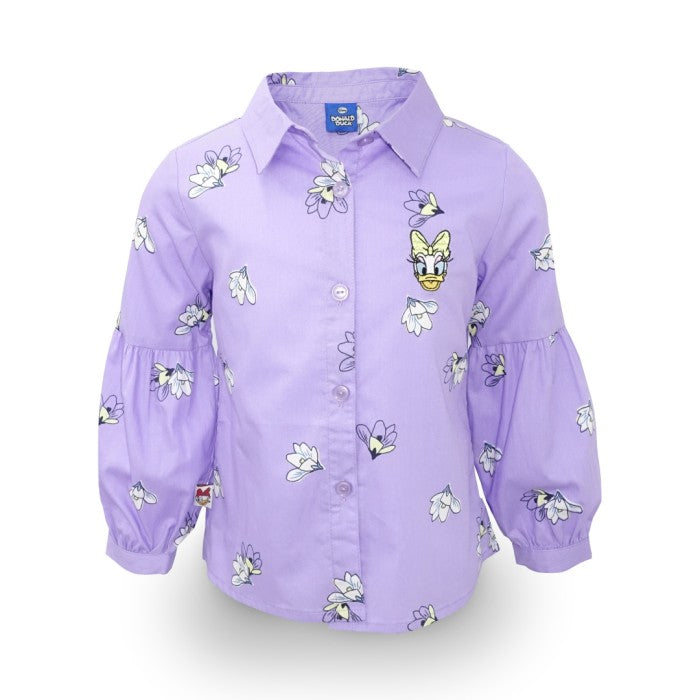 Shirt / Kemeja Anak Perempuan / Daisy Duck Logo Embroidery