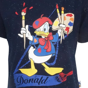 T Shirt / Kaos Anak Laki / Donald Duck / Navy / Print Painting Style
