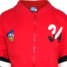 Load image into Gallery viewer, Varsity Jacket Anak Laki-laki Donald Duck Red Cotton Terry