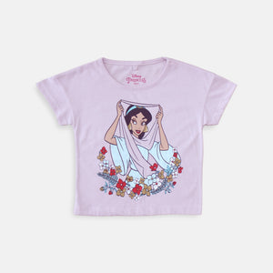 Crop Oversize Tshirt/ Kaos Crop Anak Perempuan/ Disney Princess Jasmine