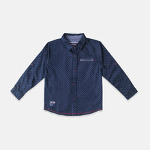 Load image into Gallery viewer, Shirt/ Kemeja Anak Laki Navy/ Rodeo Junior Polkadot Print