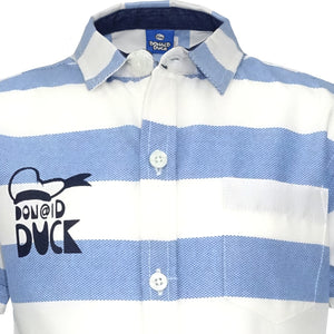 Short Sleeve Shirt / Kemeja Anak Laki-laki/ Donald Duck Garis