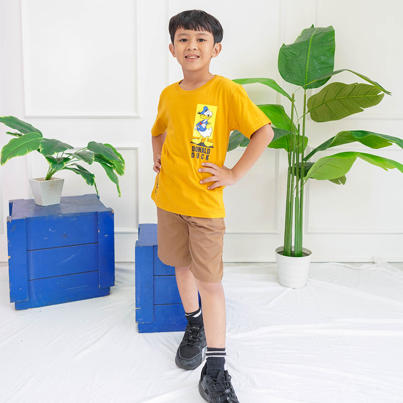 Tshirt/ Kaos Anak Laki Mustard/ Donald Duck Sporty