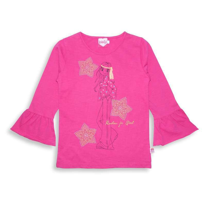 Blouse Anak Perempuan / Rodeo Junior Girl / Pink Fushcia / Print