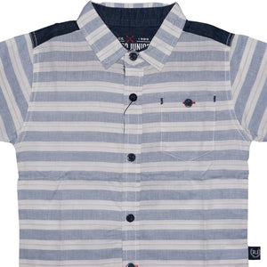 Shirt / Kemeja Anaj Laki / Rodeo Junior / Blue-White Stripe Yarn Dyed