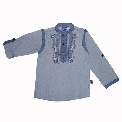 Kemeja / Baju Koko Anak Laki / Rodeo Junior / Biru / Katun / Muslim Collections