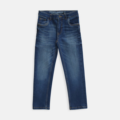 Jeans/ Celana Panjang Denim Anak Laki/ Rodeo Junior Dark Blue Denim