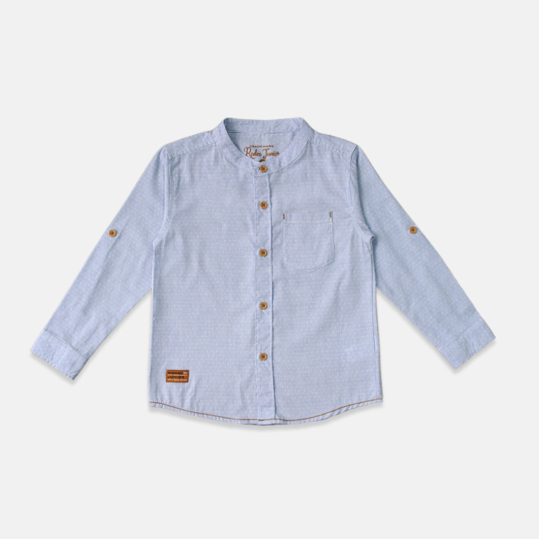 Shirt/ Kemeja Anak Laki Blue/ Rodeo Junior Stripe Shirt