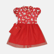 Load image into Gallery viewer, Dress cheongsam anak tulle Red/ Rodeo Junior Girl Little Star