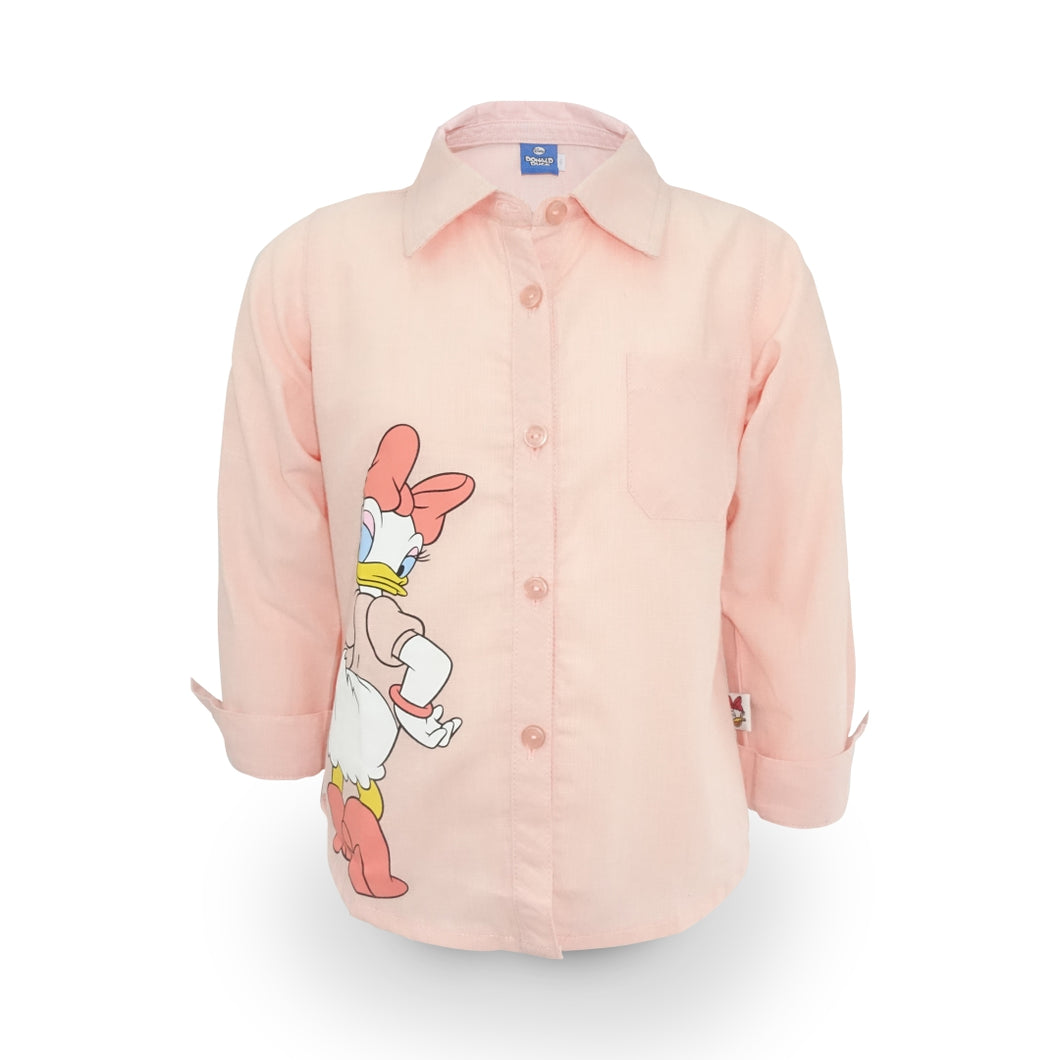 Short Sleeve Shirt / Kemeja Anak Perempuan / Daisy Duck fun time