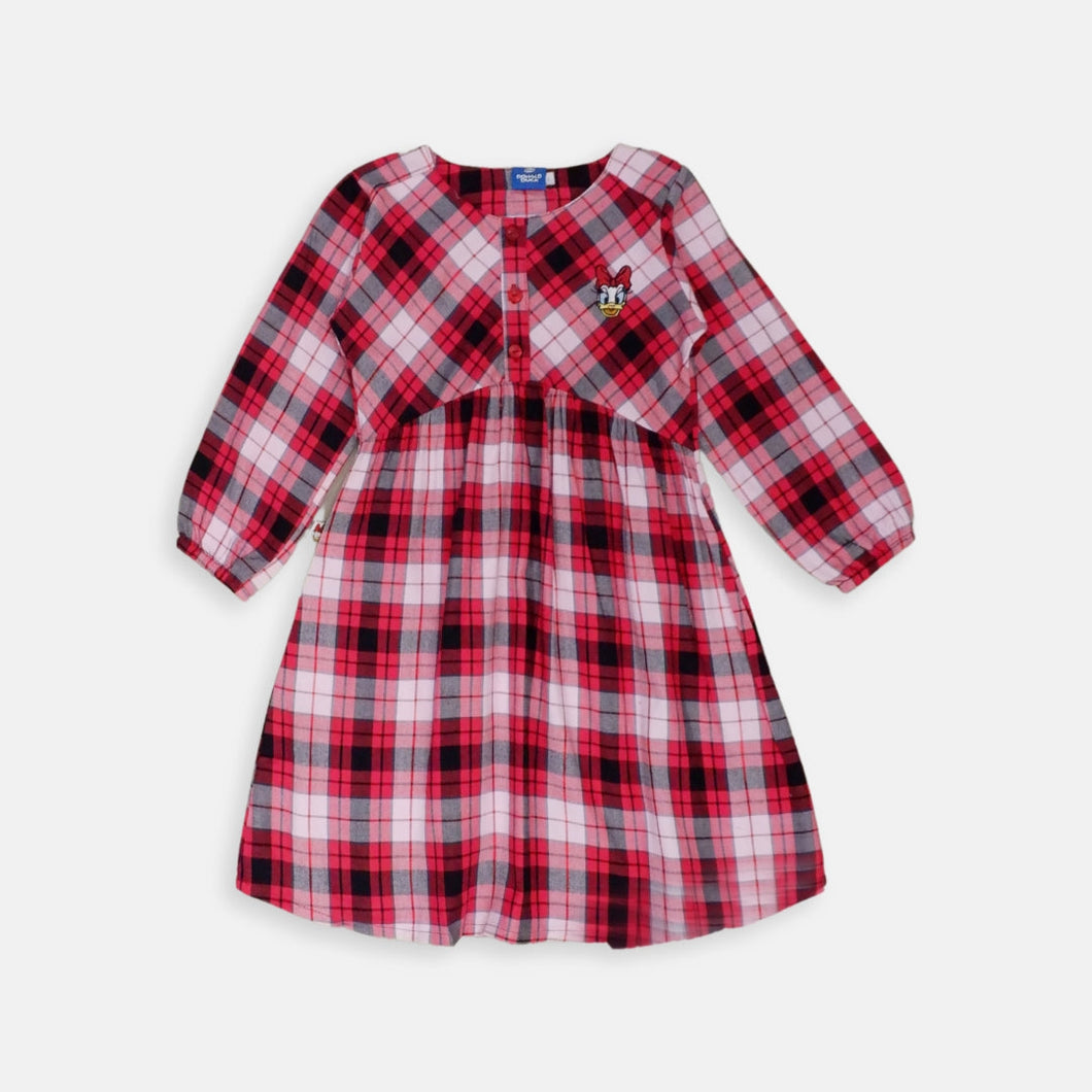 Long sleeve dress/ Dress lengan panjang/ Daisy Duck Red Style