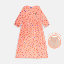 Load image into Gallery viewer, Maxi dress/ Ghamis Anak Orange/ Daisy Duck Gorgeous