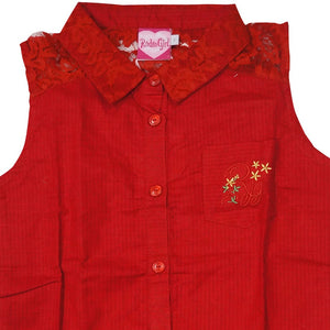 Blouse Anak Perempuan / Rodeo Junior Girl / Red / Sleeveless / Cotton