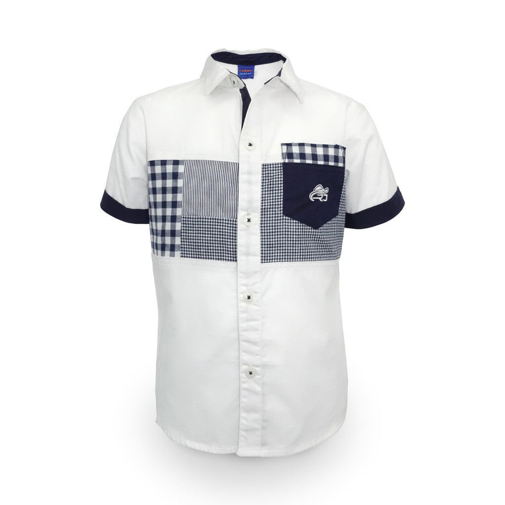 Shirt / Kemeja Anak Laki / Rodeo Junior / White / Cotton Comfort