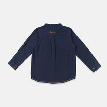 Muat gambar ke penampil Galeri, Shirt/ Kemeja Anak Laki Navy/ Rodeo Junior Linen Shirt