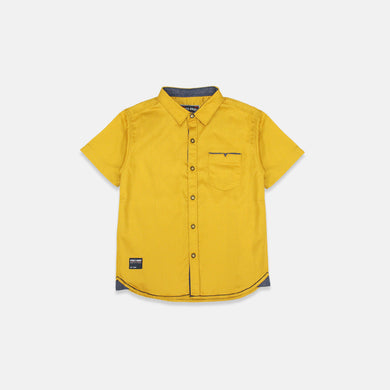 Shirt/ Kemeja Anak Laki/ Rodeo Junior Mustard Shirt