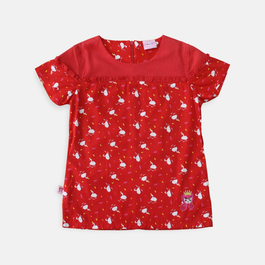 Shirt/ Kemeja Anak Perempuan/ Rodeo Junior Girl Dancing Swan