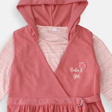 Load image into Gallery viewer, Overall hoodie dress anak Orange/ Rodeo Junior Girl Nature Vibe