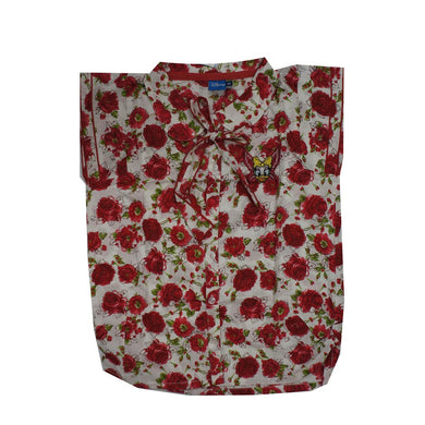 Kemeja/Blouse Anak Perempuan Putih/Merah Flower Print