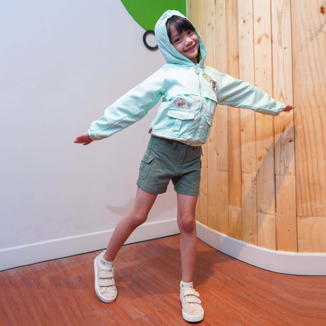 Parachute Jacket/ Jaket Parasut Anak Perempuan Green/ Daisy Duck Urban Casual