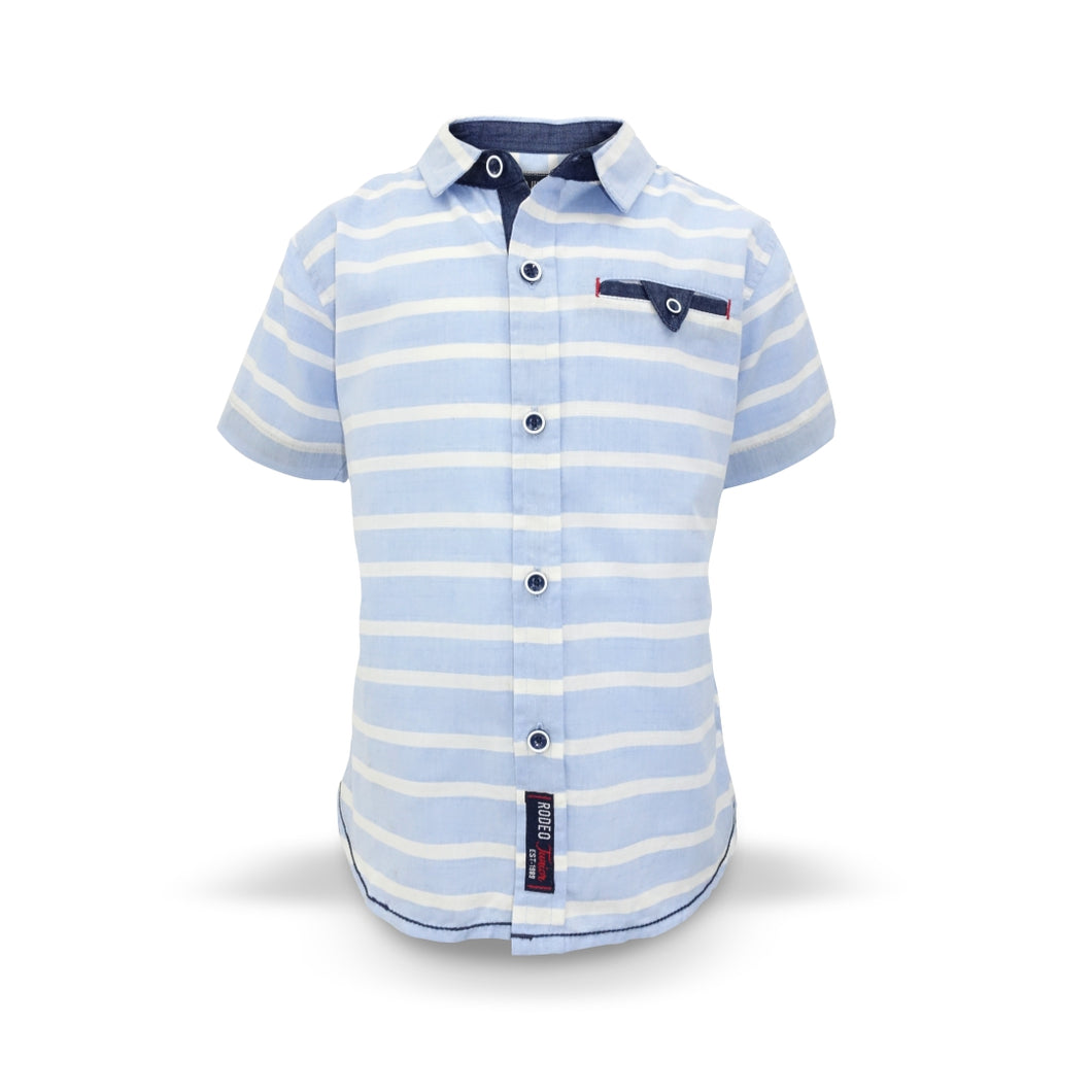 Shirt/ Kemeja Anak Laki Biru/ Rodeo Junior Clear Sky