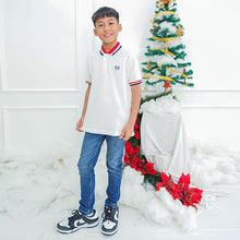 Load image into Gallery viewer, Polo Shirt/ Kaos Anak Laki/ Rodeo Junior White Stripe Collar