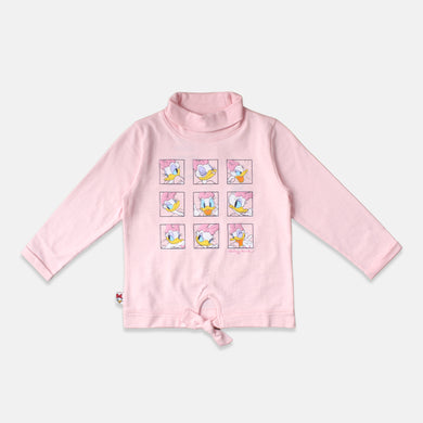Tshirt/ Kaos Turtleneck Anak Perempuan Pink/ Daisy Girls Day Out