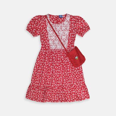 Mini Dress/ Dress Pendek Anak Red / Daisy Star Light