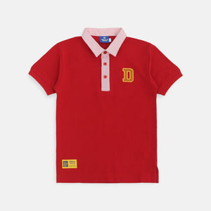 Polo Shirt/ Kaos Polo Anak Laki/ Donald Duck Look Style Red