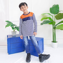 Muat gambar ke penampil Galeri, Long Tshirt/ Kaos Anak Laki Navy/ Rodeo Junior Mustard Combine