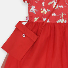 Load image into Gallery viewer, Dress cheongsam anak tulle Red/ Rodeo Junior Girl Little Star