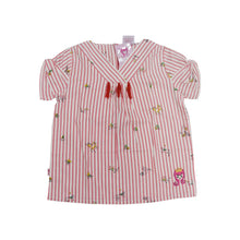 Load image into Gallery viewer, Blouse Anak Perempuan / Rodeo Junior Girl / Red / Yard Dyed Stripe