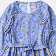 Load image into Gallery viewer, Maxi Dress/ Ghamis Anak Blue/ Rodeo Junior Girl Freedom