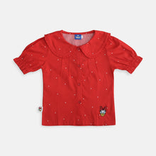 Load image into Gallery viewer, Blouse/ Blus lengan pendek anak perempuan Red/ Daisy Bright Girl