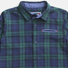 Load image into Gallery viewer, Shirt/ Kemeja Anak Laki Navy And Green/ Rodeo Junior Checked