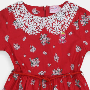 Mini Dress/ Dress Pendek Anak Red/ Rodeo Junior Girl Little Star