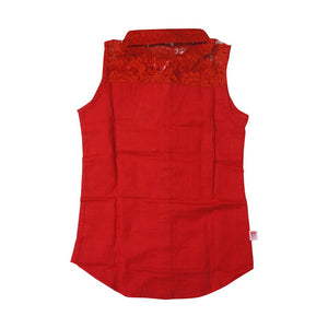 Blouse Anak Perempuan / Rodeo Junior Girl / Red / Sleeveless / Cotton