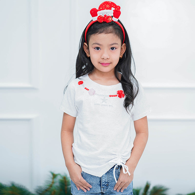 Tshirt/ Kaos Anak Perempuan White/ Rodeo Junior Girl Star Light